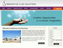 Tablet Screenshot of innovativecladsolutions.com